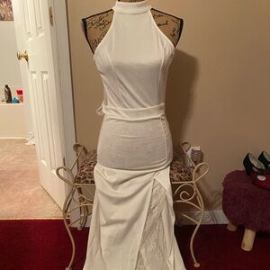 White Lace-Trimmed dress